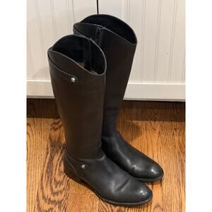 Voyagers Women’s Side‎ Zip Comfort Leather Knee High Riding Boots Size 6.5 Black